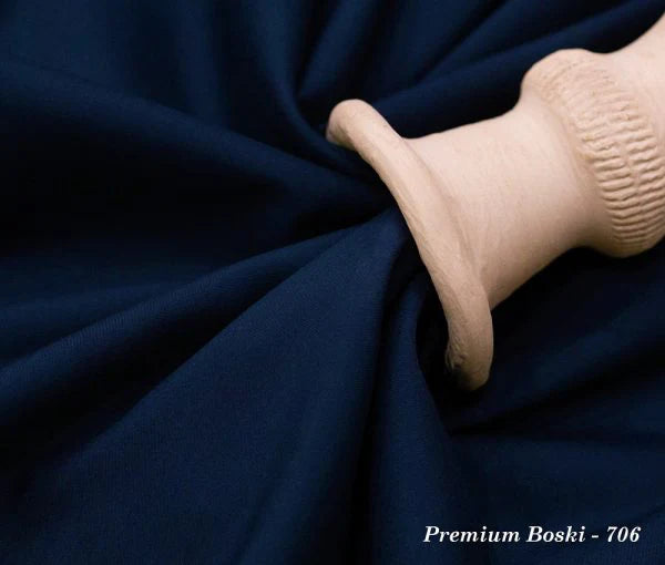 Premium 8 Pond Boski Unstitched ( NAVY BLUE )