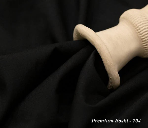 Premium 8 Pond Boski Unstitched ( BLACK )